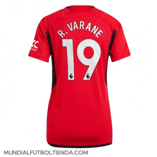 Camiseta Manchester United Raphael Varane #19 Primera Equipación Replica 2023-24 para mujer mangas cortas